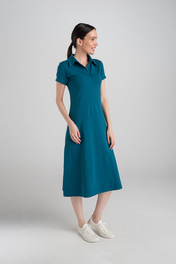 TABA DRESS DARK TURQUOISE
