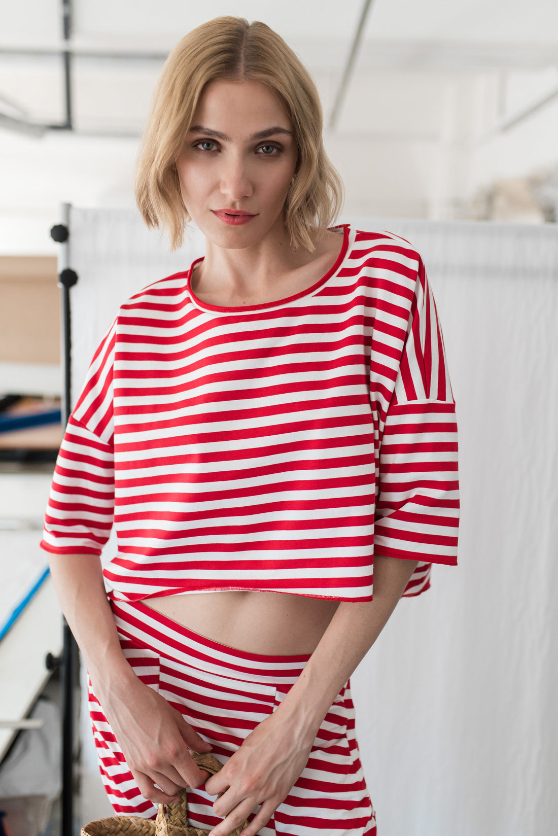 VILE SWEATER RED STRIPED