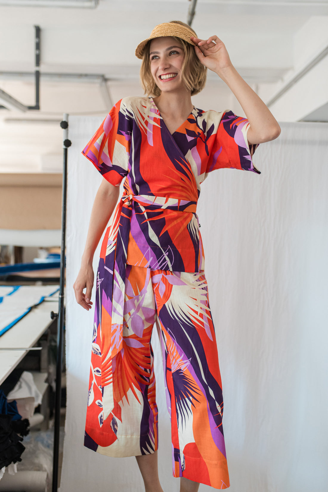 ANAN TROUSERS – ORANGE PATTERNED