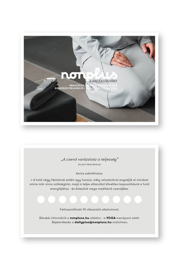 #dailyplus AJÁNDÉKUTALVÁNY 10 alkalom - áramlás Önmagad felé - HOLDFÁZIS RELAXÁCIÓ+MEDITÁCIÓ