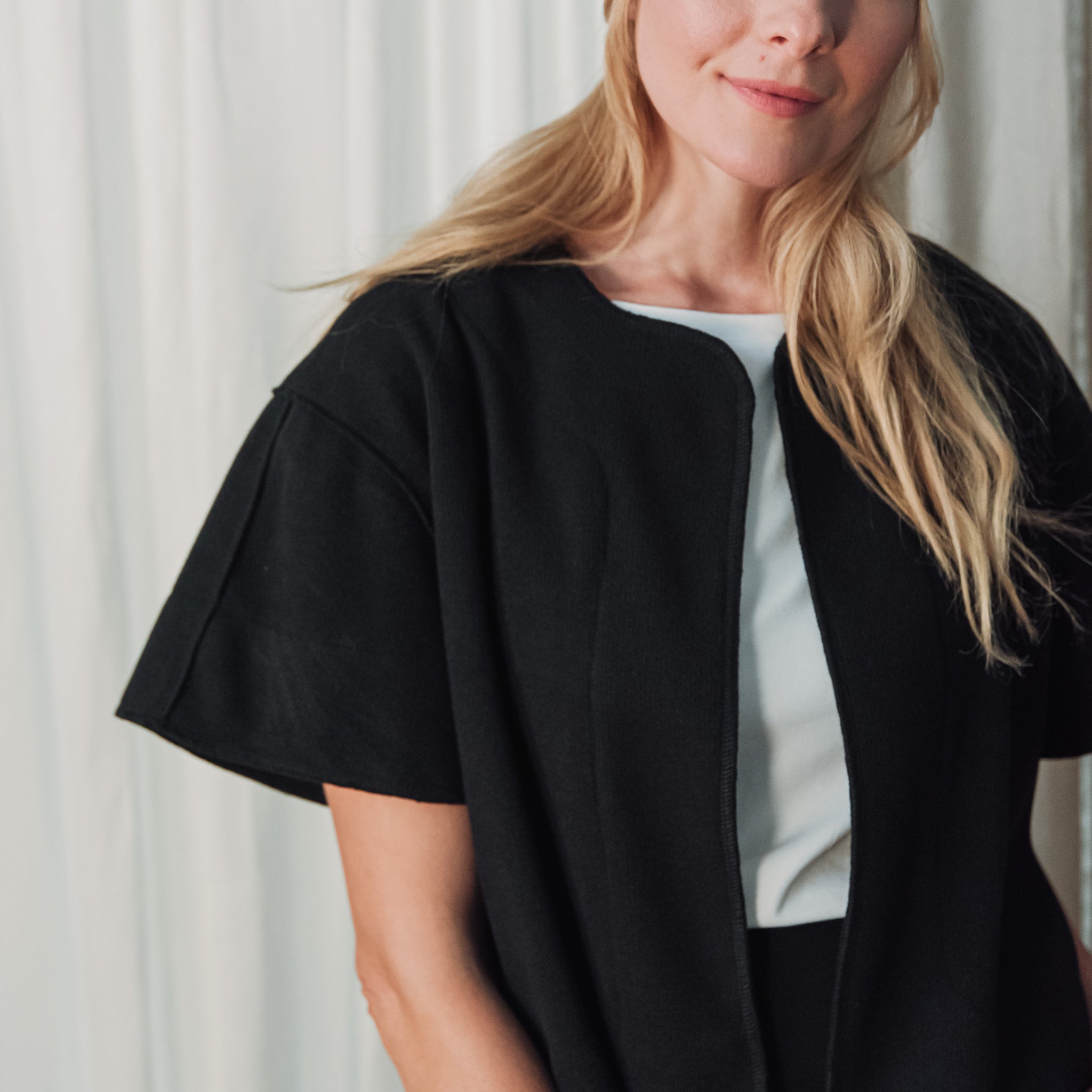 TEBA KARDIGÁN FEKETE