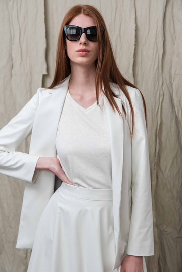 AYMA BLÉZER FEHÉR/ECRU