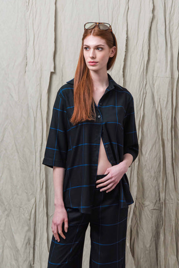 KEYA SHIRT BLUE PLAID