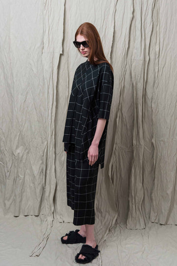 MIYA TROUSERS BLACK CHECKERED