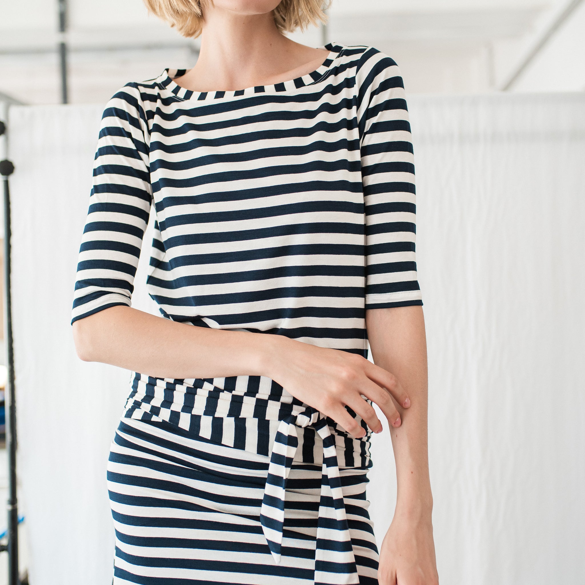 NAKAY DRESS BLUE STRIPED