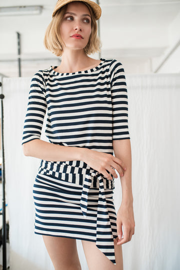 NAKAY DRESS BLUE STRIPED