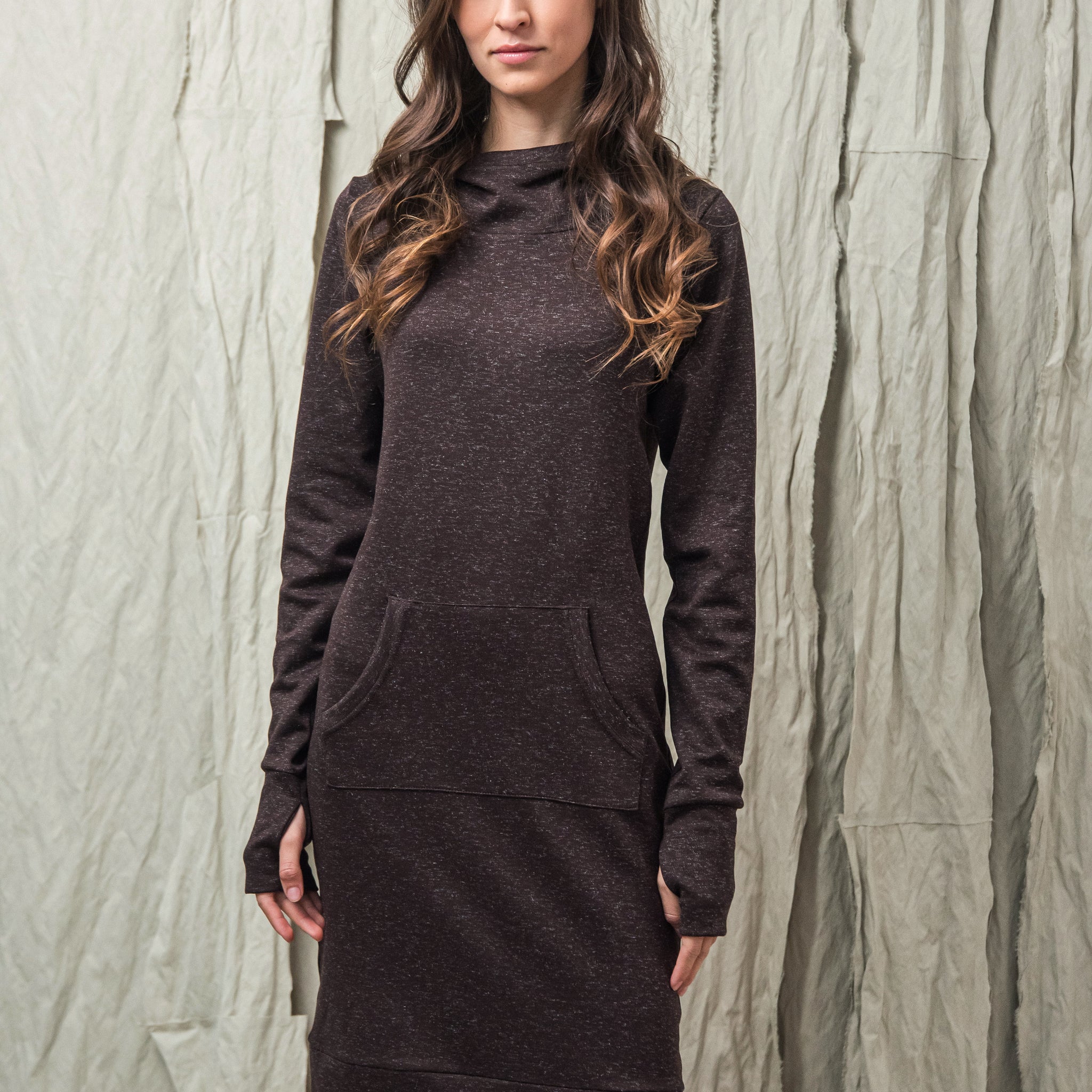 SOLA SWEATER DRESS BROWN