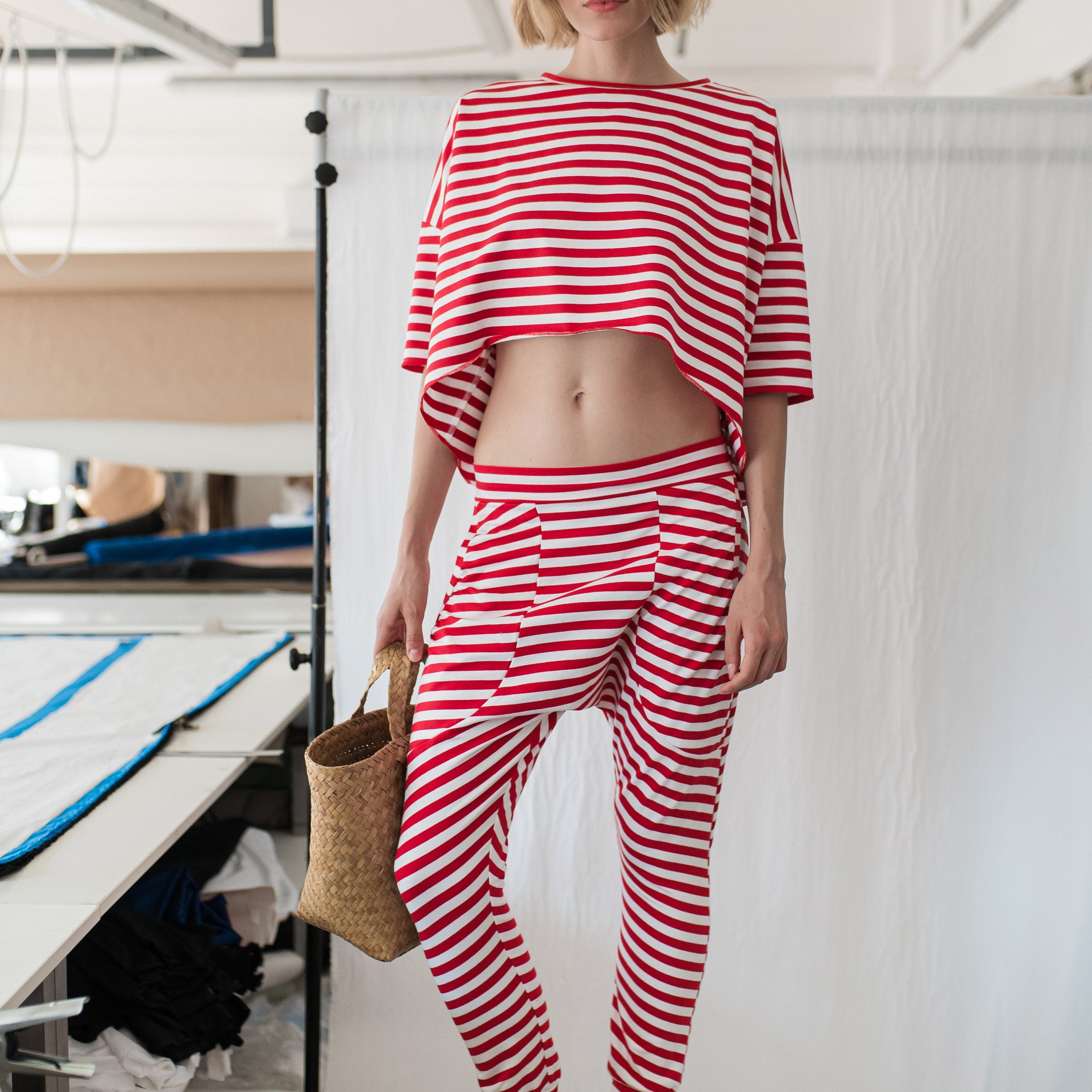 PURA PANTS RED STRIPED
