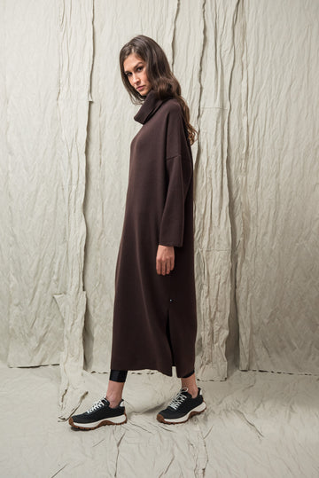 RUTO SWEATER DRESS BROWN
