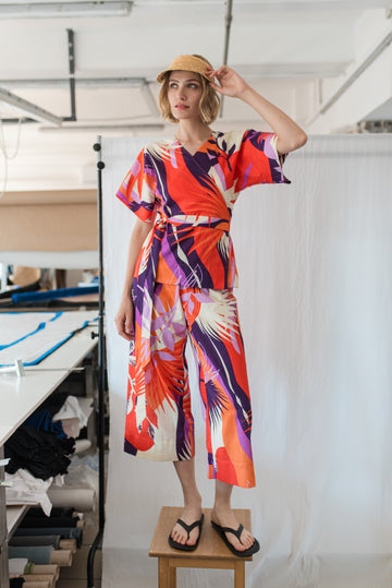 ANAN TROUSERS – ORANGE PATTERNED