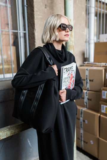 AINA SWEATER DRESS BLACK