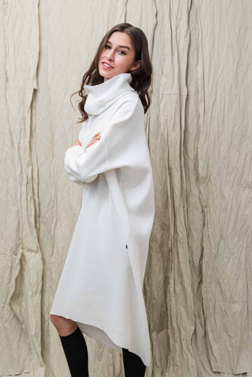 AINA SWEATER DRESS WHITE