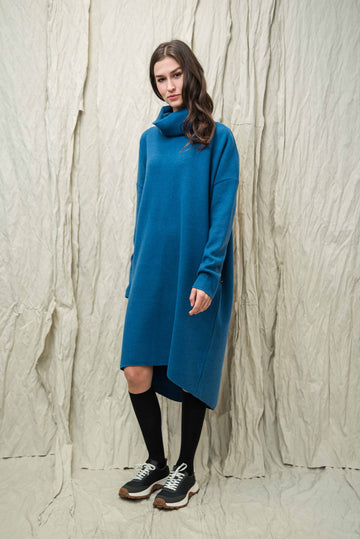 AINA SWEATER DRESS BLUE