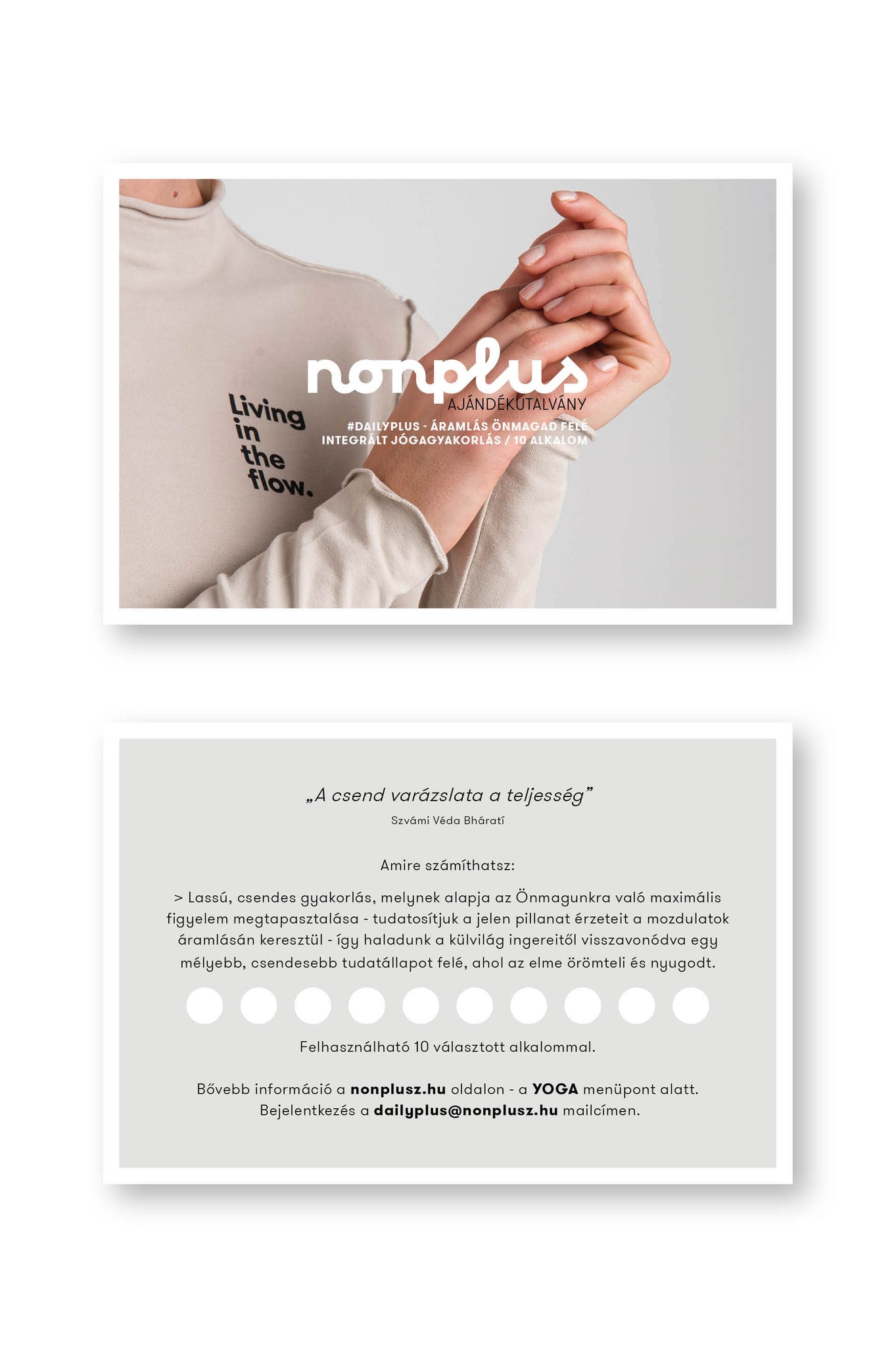 #dailyplus GIFT CERTIFICATE 10 sessions - flow towards yourself - EVENING yoga practice