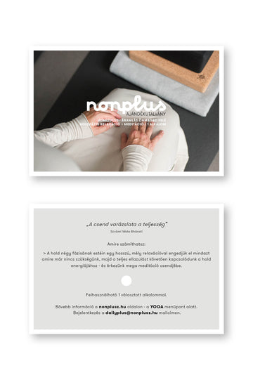 #dailyplus GIFT VOUCHER 1 session - flow towards yourself - MOON PHASE RELAXATION/MEDITATION
