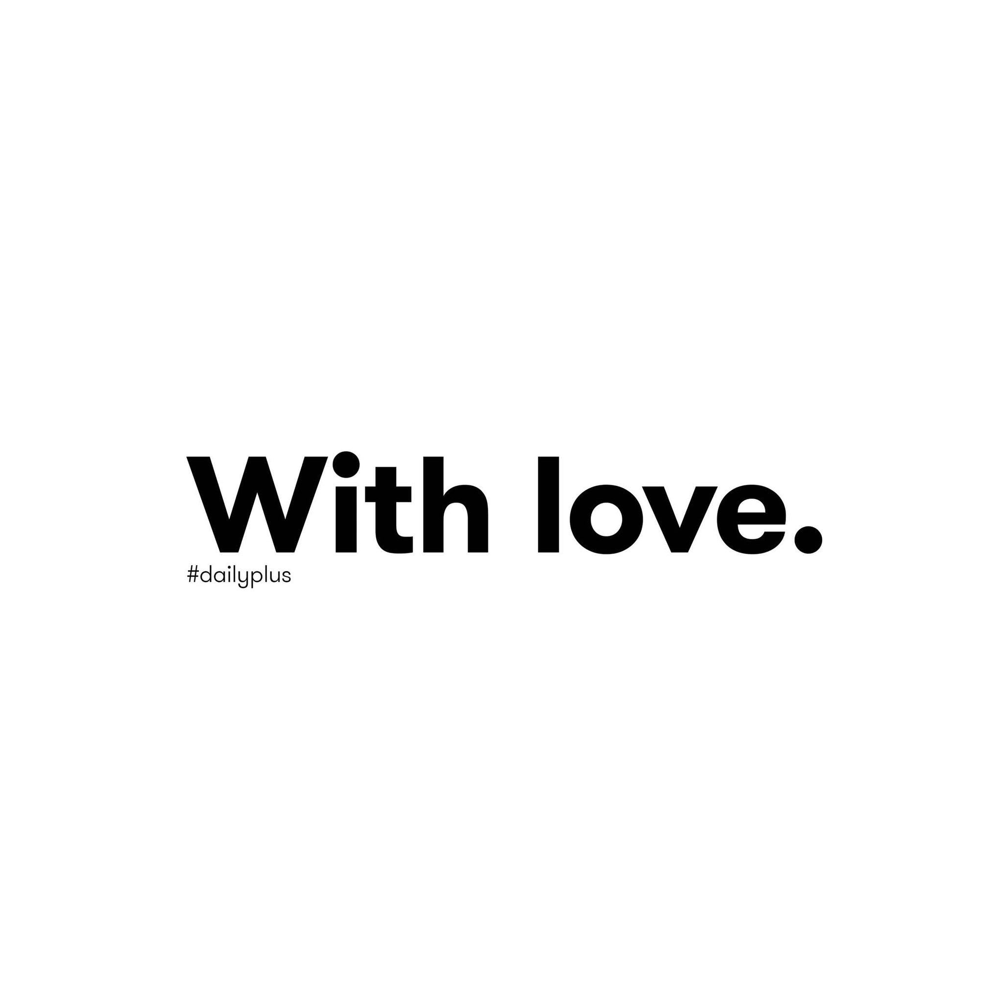WITH LOVE. typo + képkeret