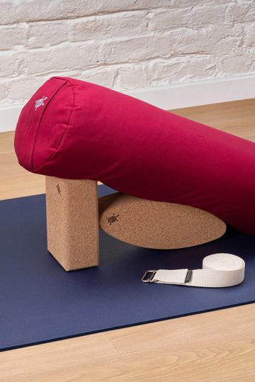 KURMA ROLLER PILLOW - BURGUNDY
